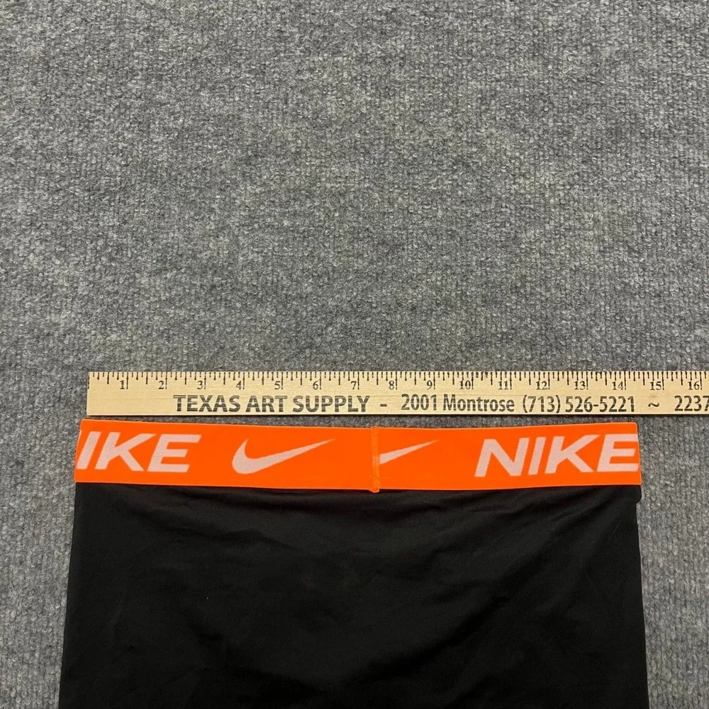 Nike Compression Boxer Briefs Mens Size M Black Orange Dri-Fit Athletic Stretch